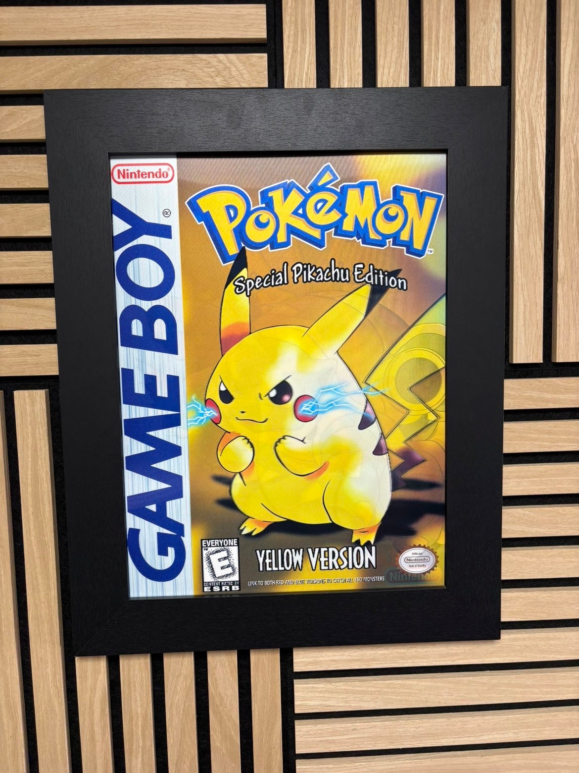 Pokemon Gameboy 3D Lenticular Poster Framed 30x40cm