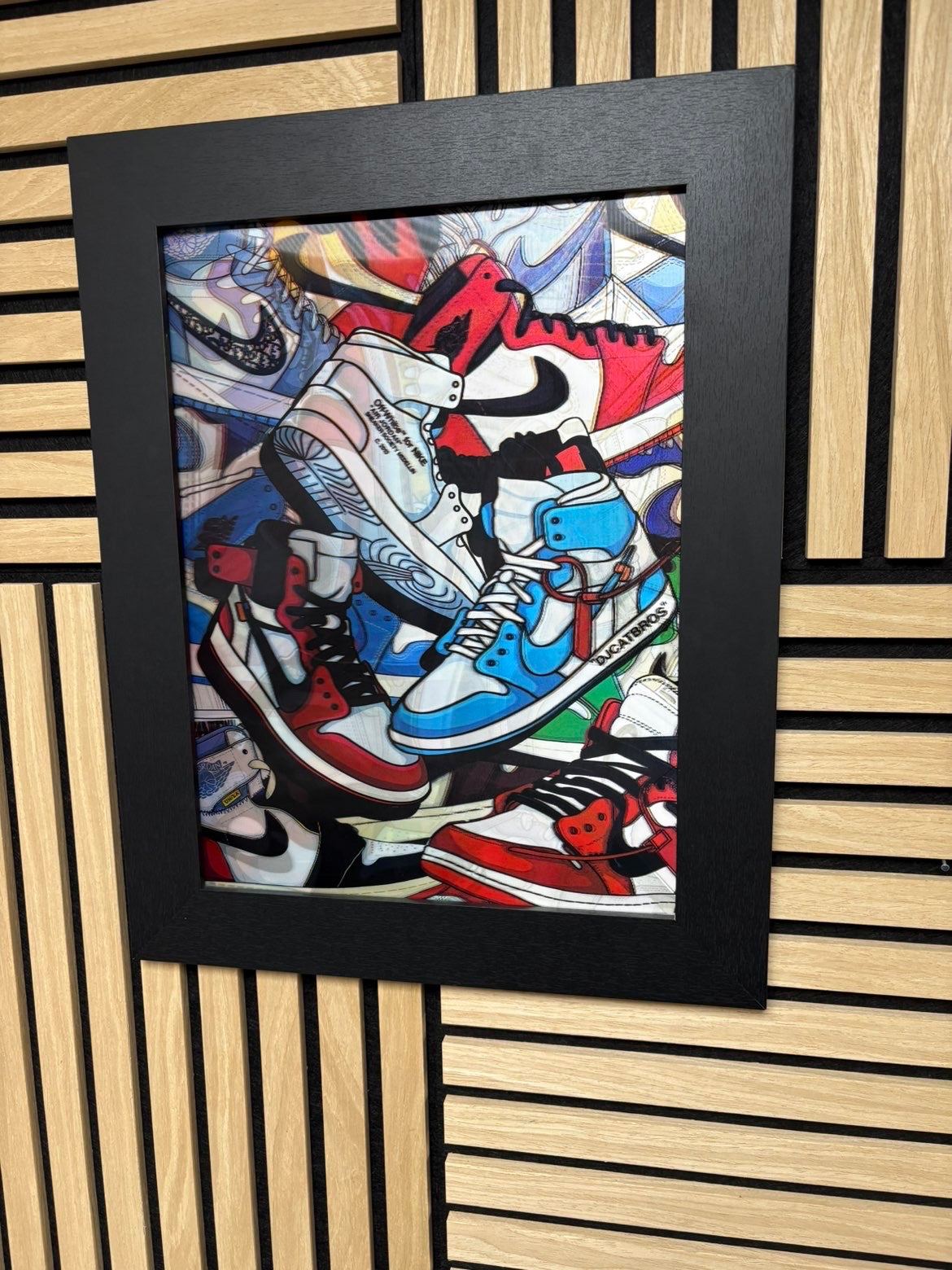 Nike Trainers 3D Lenticular Poster Framed 30x40cm