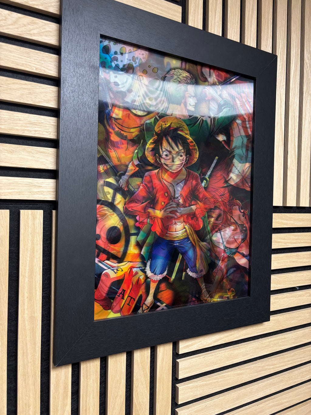 One Piece 3D Lenticular Poster Framed 30x40cm