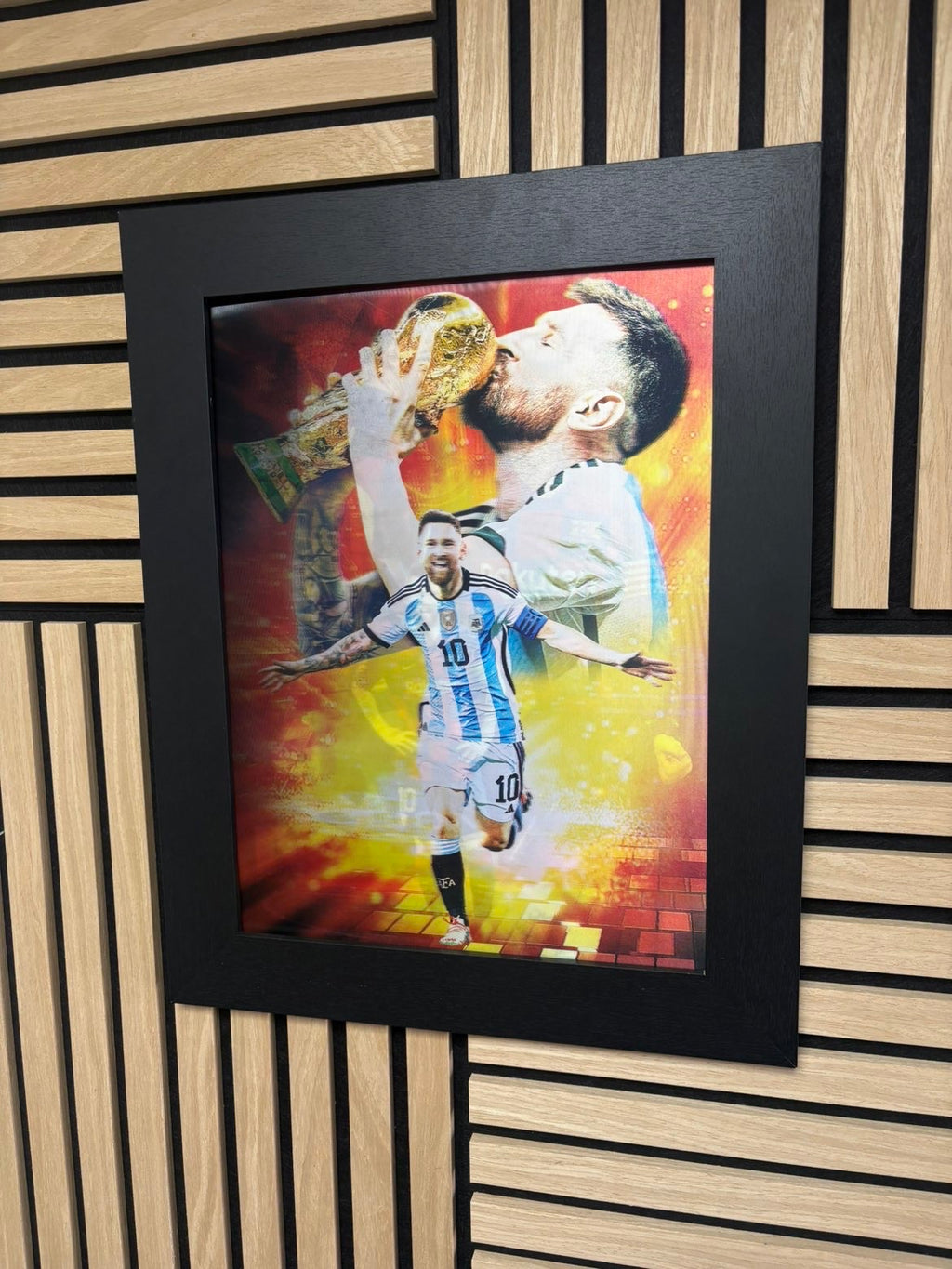 Messi 3D Lenticular Poster Framed 30x40cm