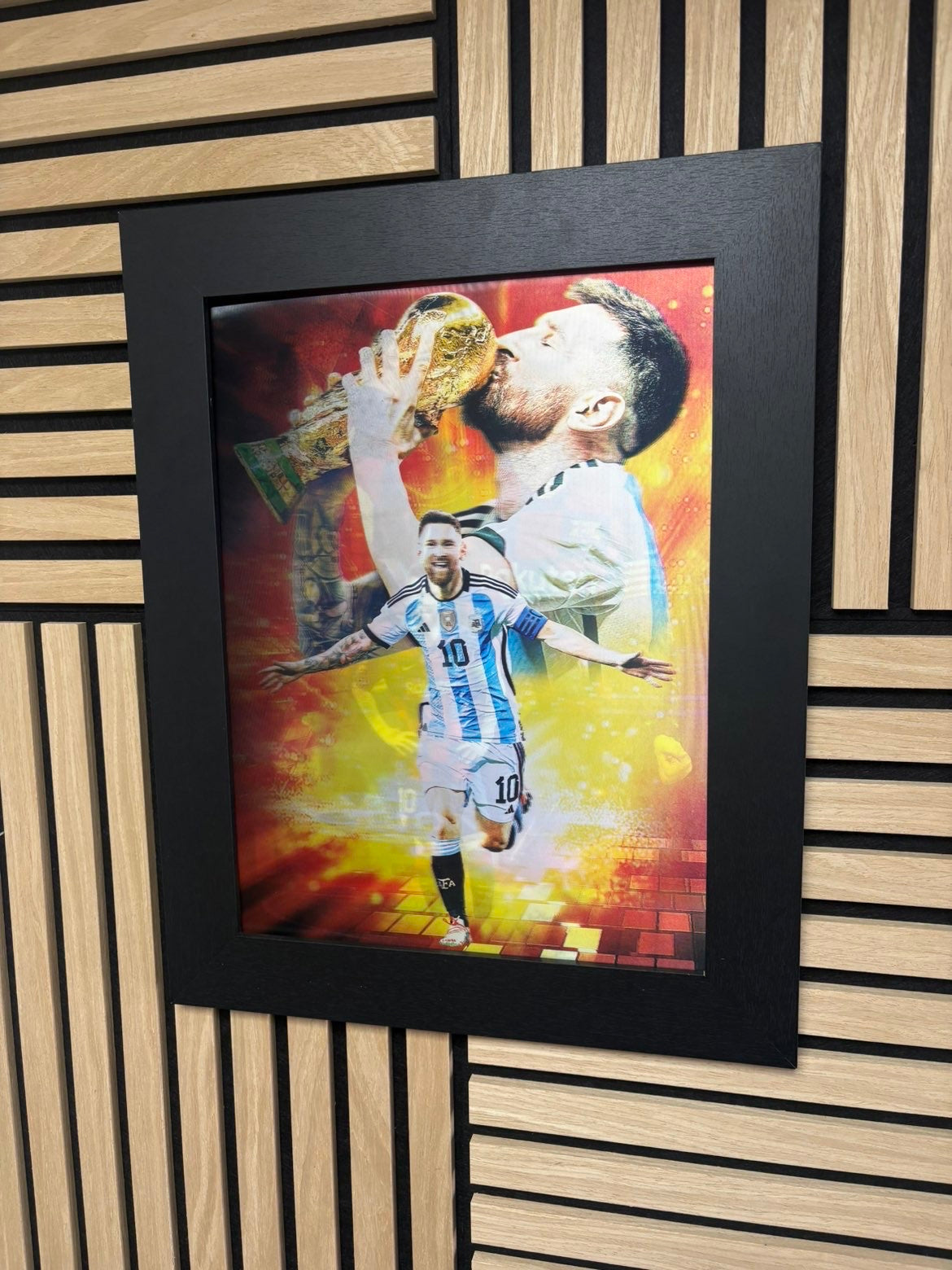 Messi 3D Lenticular Poster Framed 30x40cm