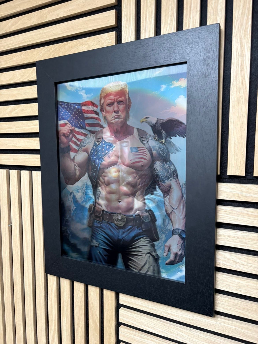Donald Trump 3D Lenticular Poster Framed 30x40cm