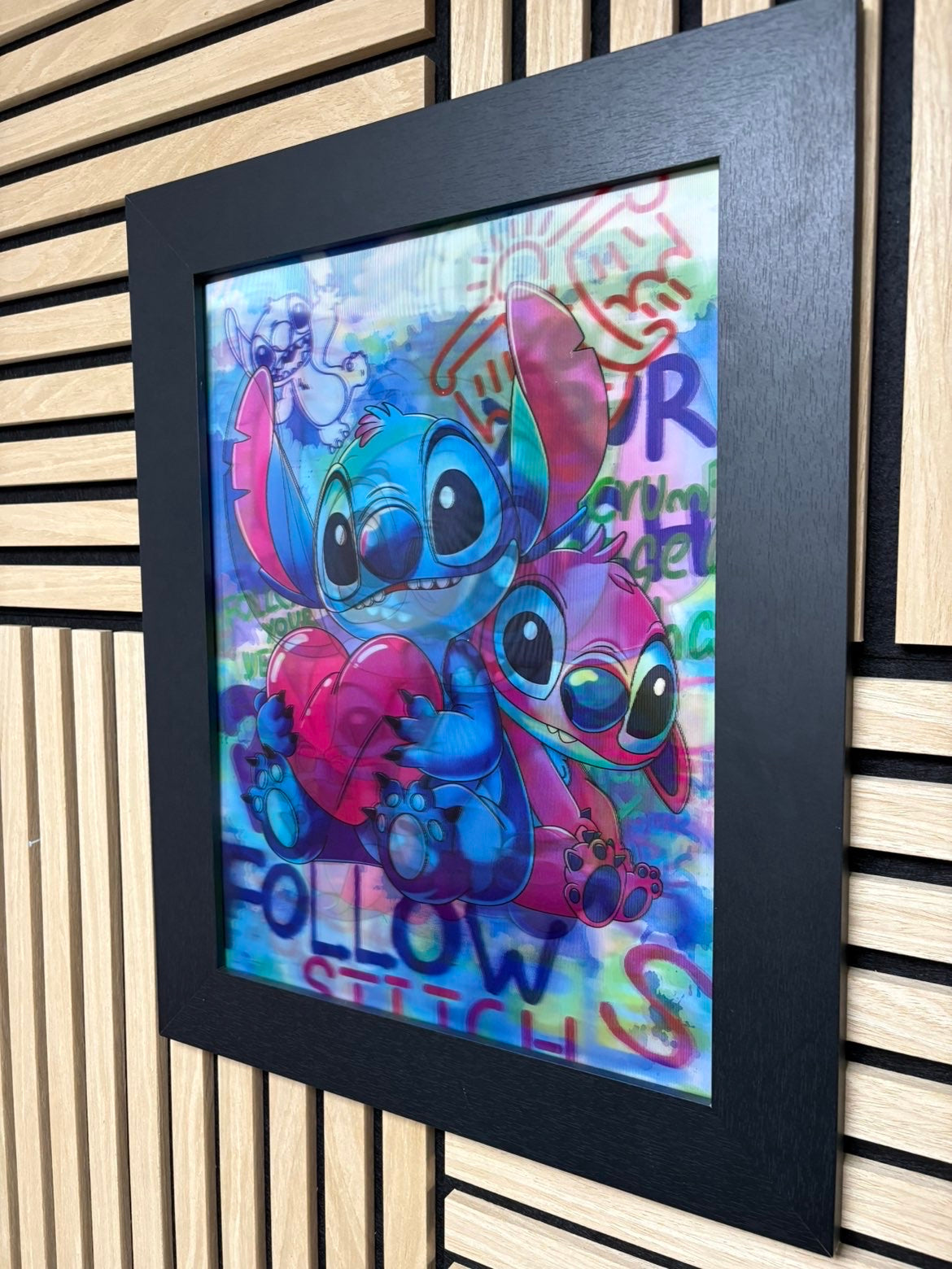 Lilo & Stitch 3D Lenticular Poster Framed 30x40cm