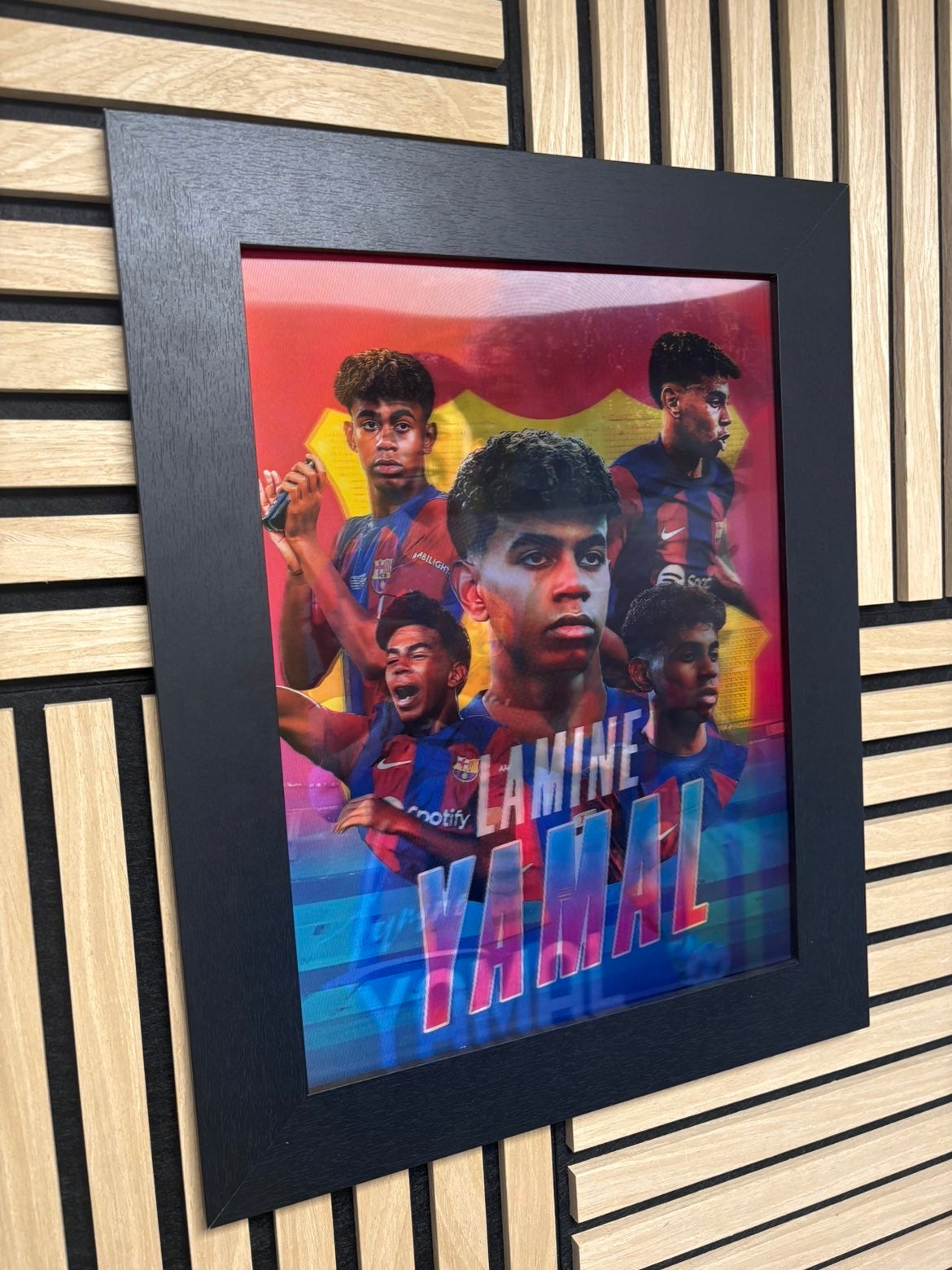Lamine Yamal 3D Lenticular Poster Framed 30x40cm