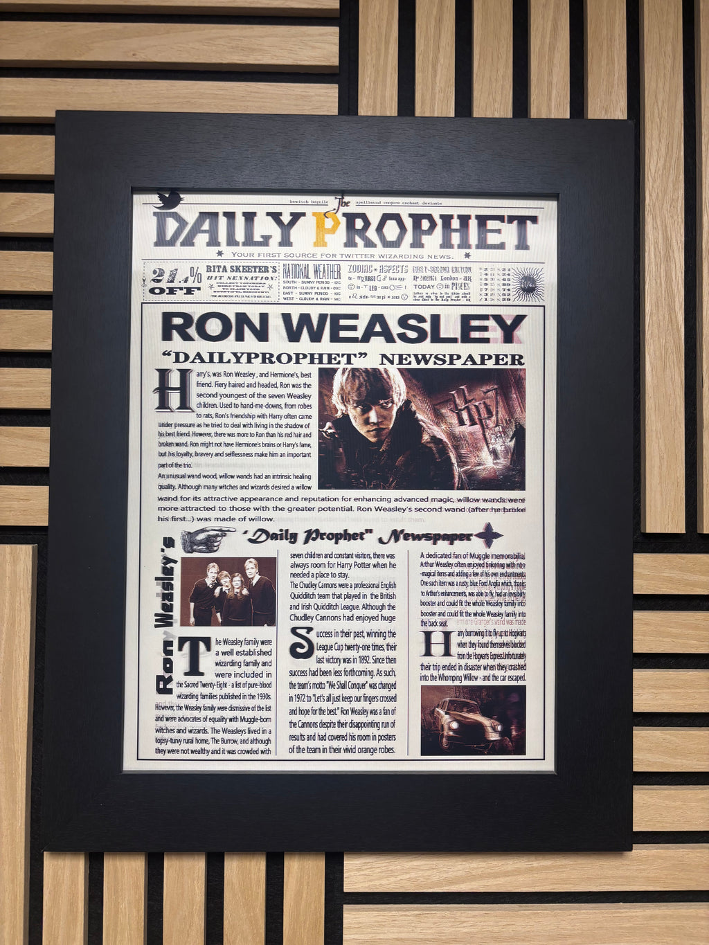 Harry Potter Newspaper 3D Lenticular Poster 30x40cm