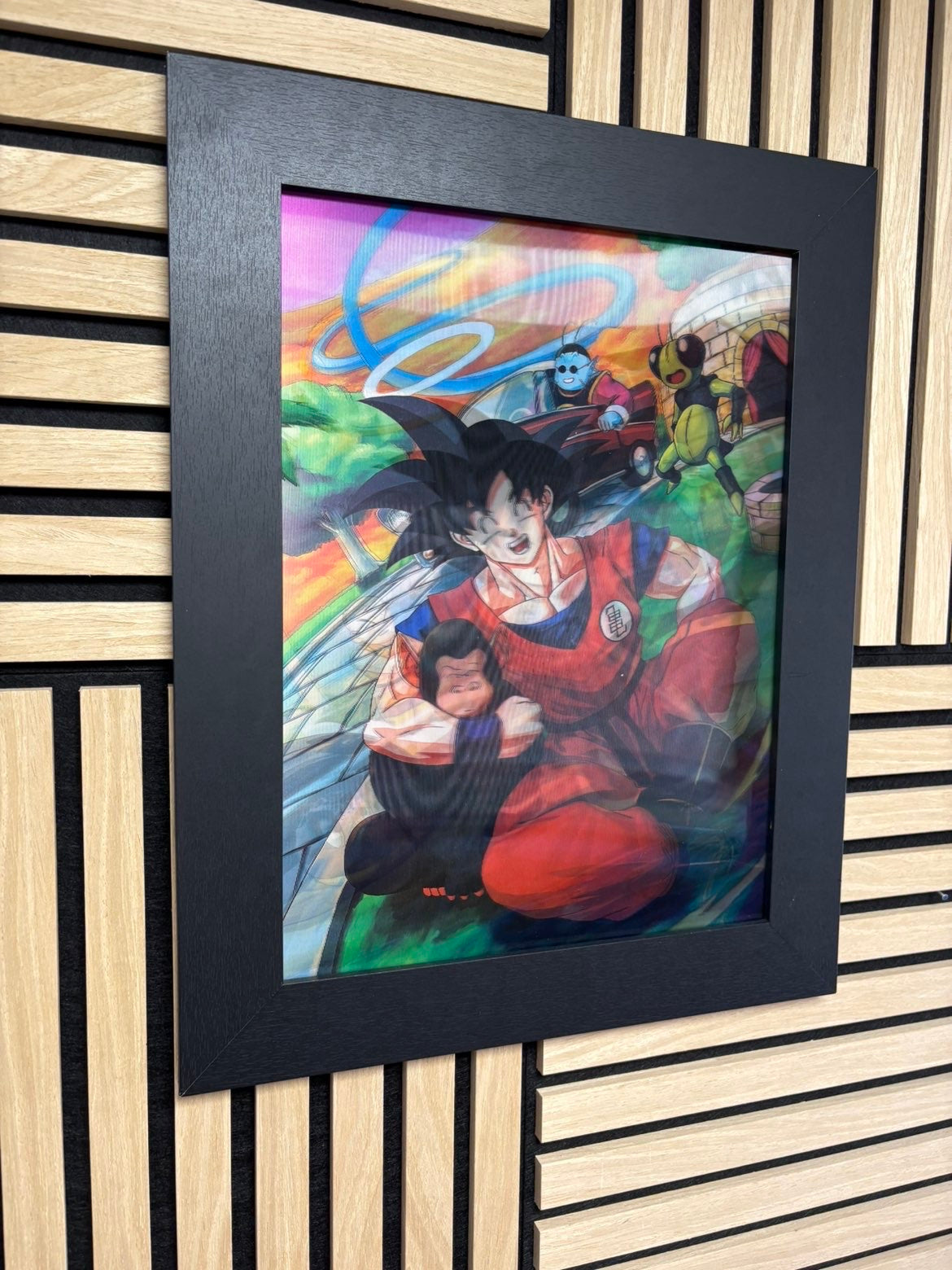 Kid Goku Dragon Ball 3D Lenticular Poster Framed 30x40cm