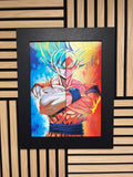 Goku Dragon Ball 3D Lenticular Poster Framed 30x40cm
