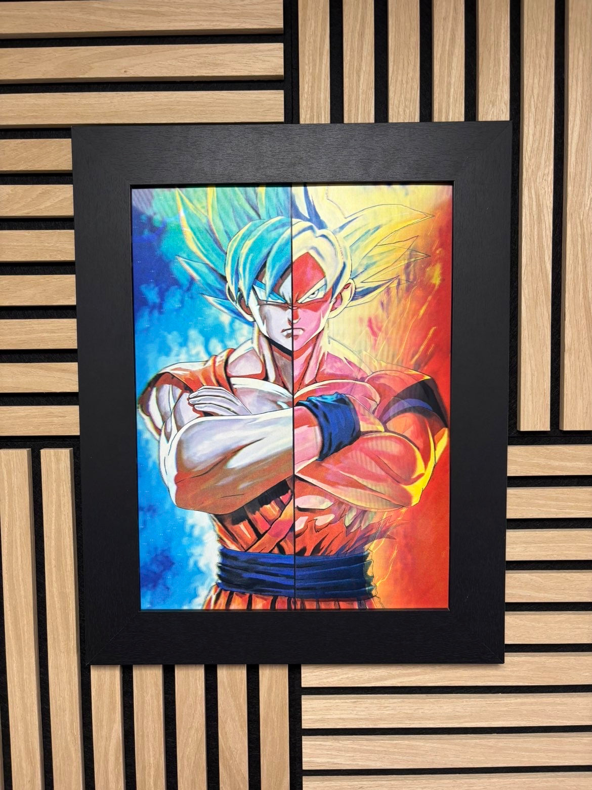 Goku Dragon Ball 3D Lenticular Poster Framed 30x40cm