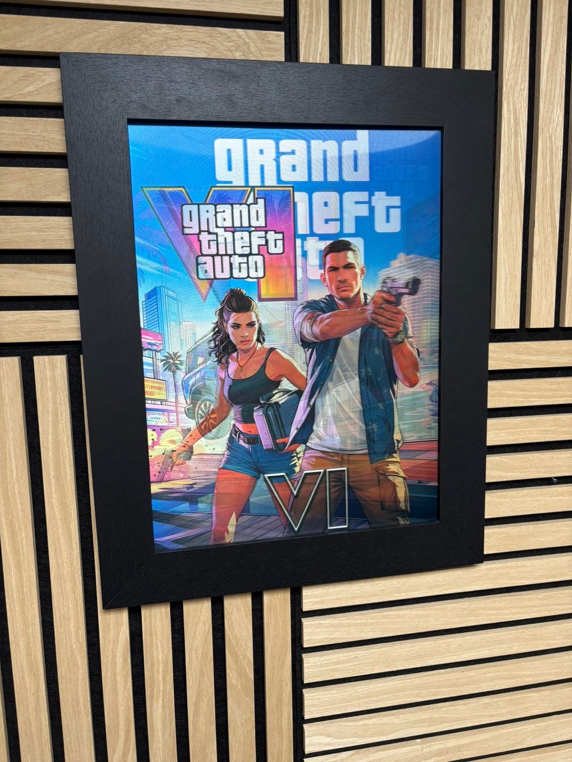GTA 6 3D Lenticular Poster Framed 30x40cm