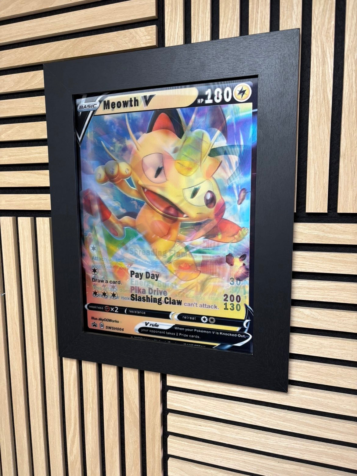 Ivysaur Meowth Pokemon 3D Lenticular Poster Framed 30x40cm