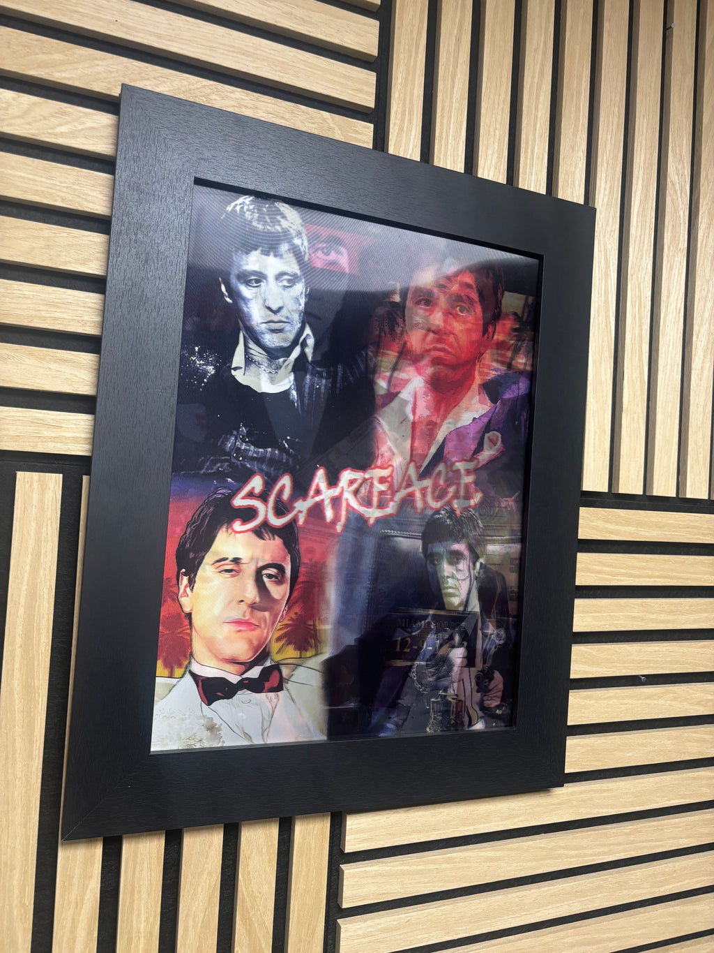 Scarface 3D Lenticular Poster Framed 30x40cm
