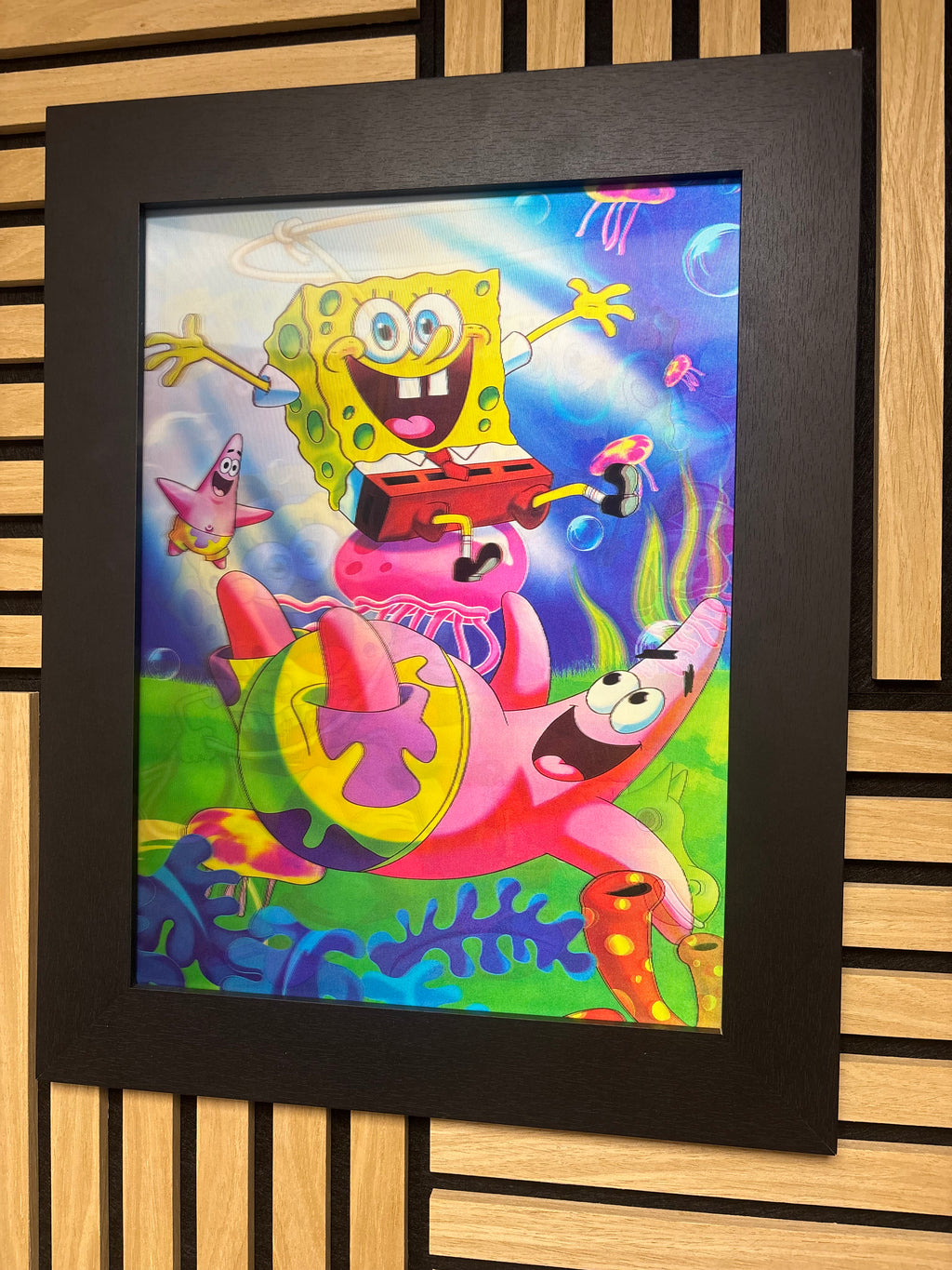SpongeBob 3D Lenticular Poster Framed 30x40cm