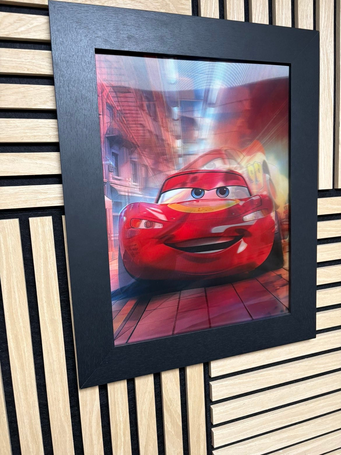 Cars Pixar 3D Lenticular Poster Framed 30x40cm
