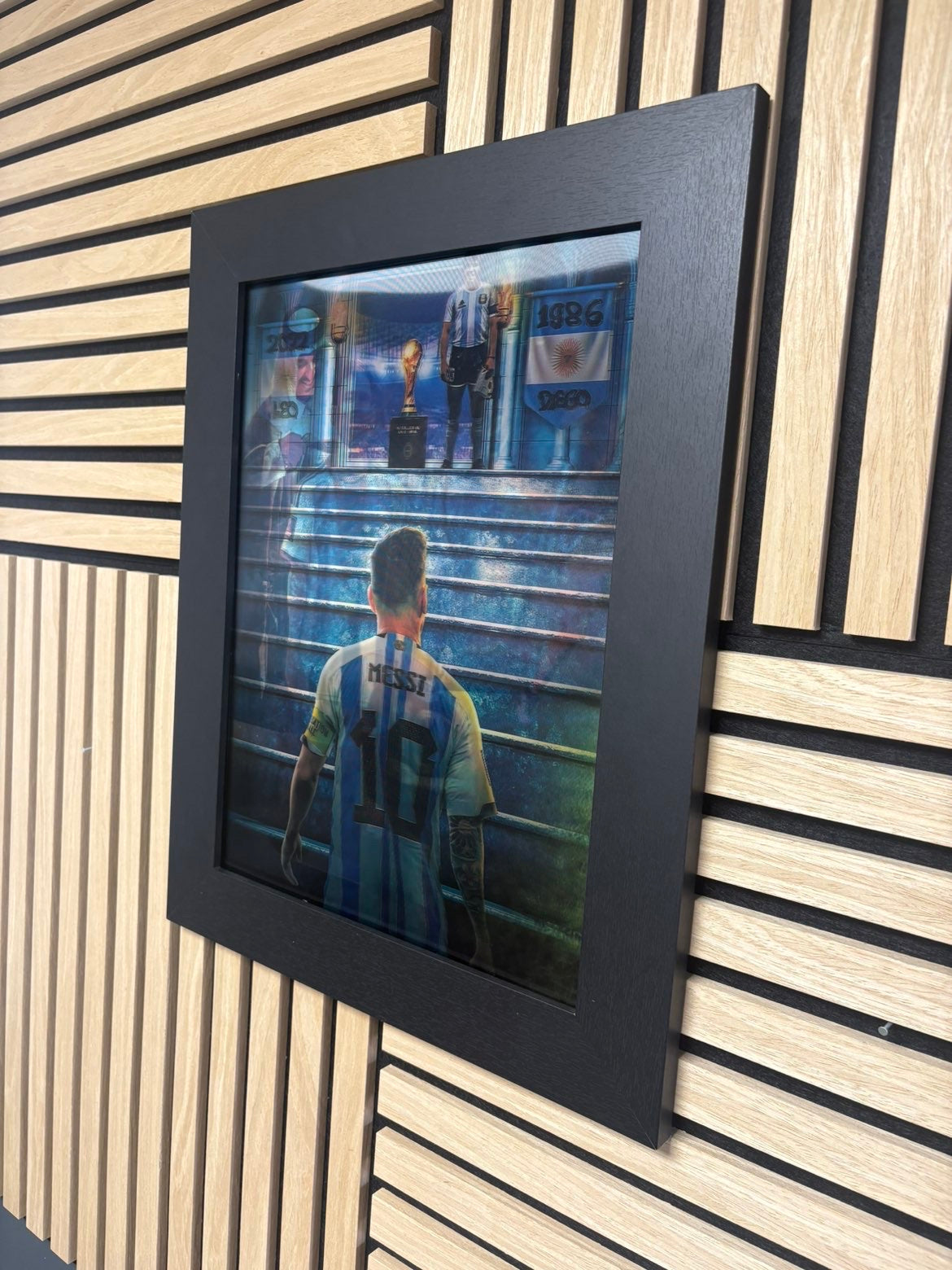 Messi World Cup 3D Lenticular Poster Framed 30x40cm