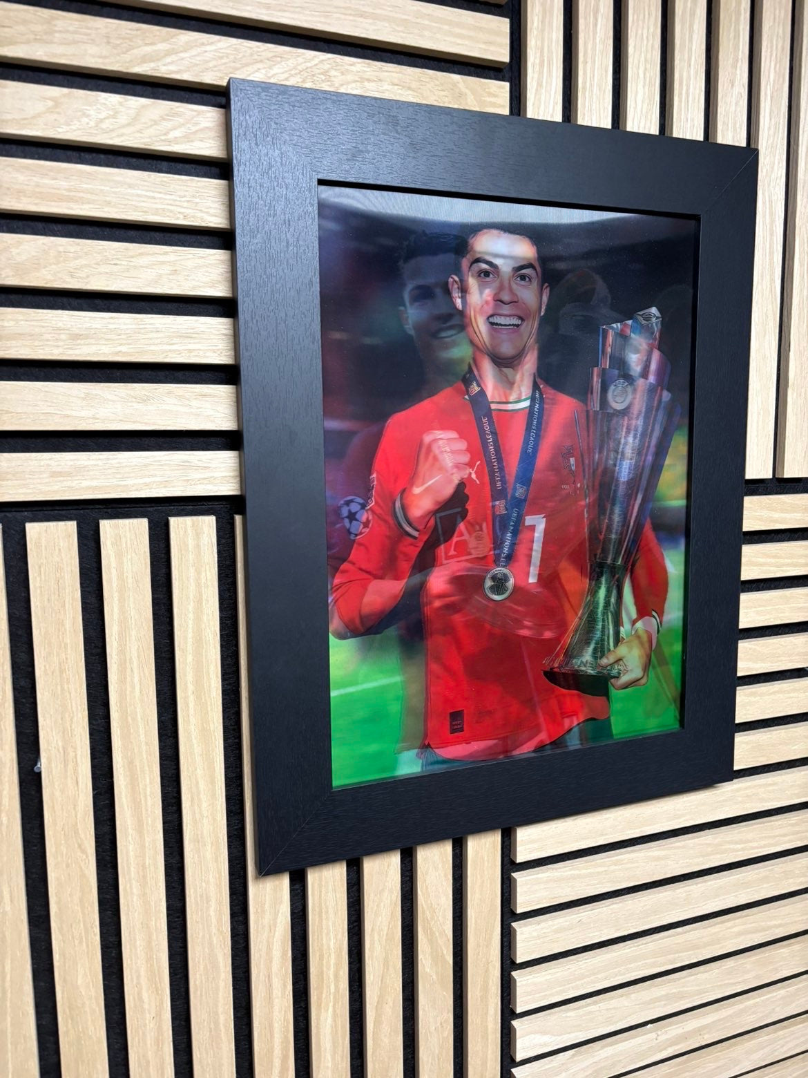 Cristiano Ronaldo CR7 3D Lenticular Poster Framed 30x40cm