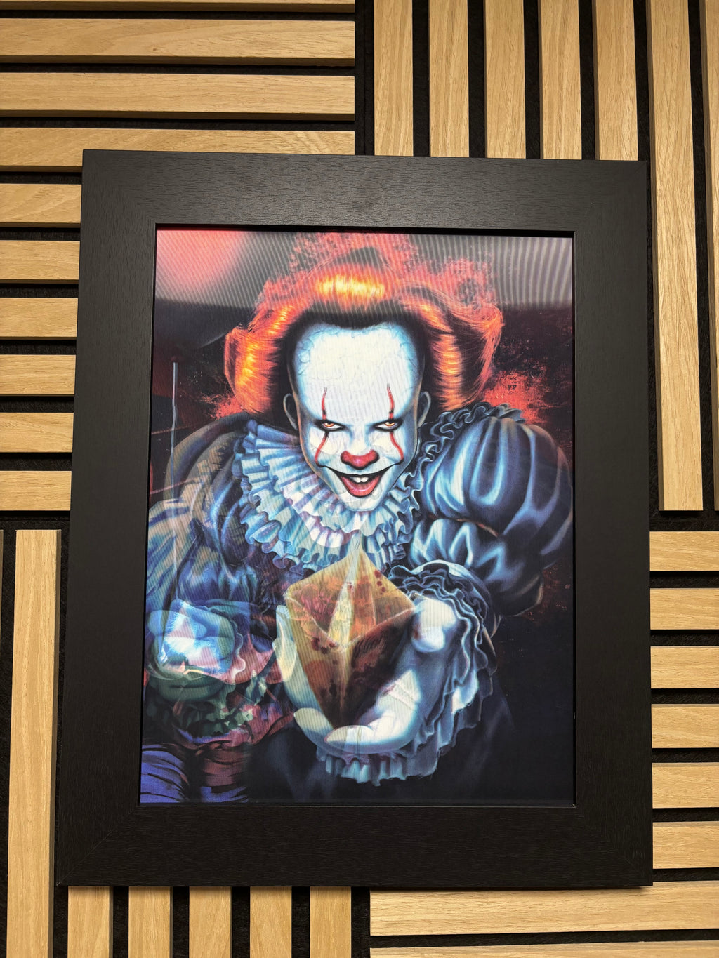 IT Clown 3D Lenticular Poster Framed 30x40cm