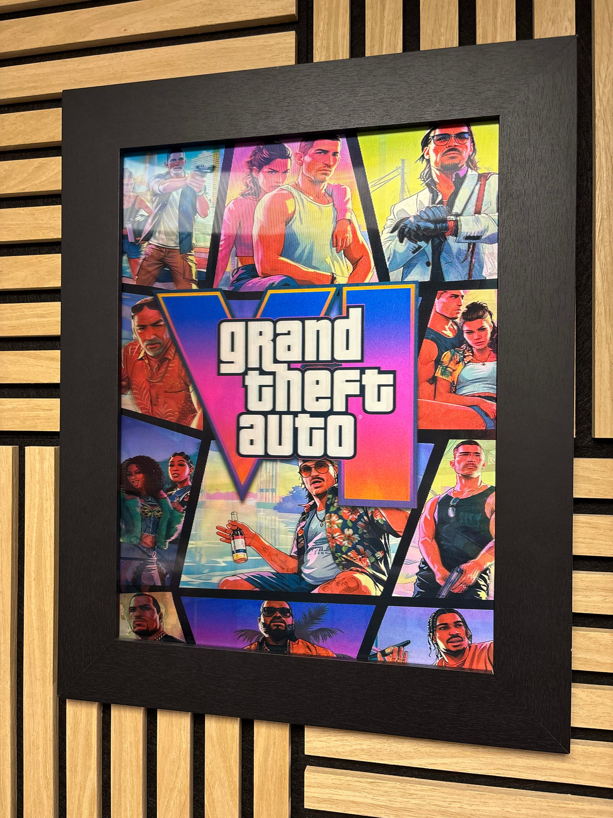 GTA 6 3D Lenticular Poster Framed 30x40cm