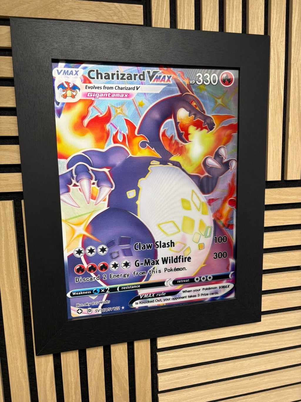 Charizard 3D Lenticular Poster Framed 30x40cm
