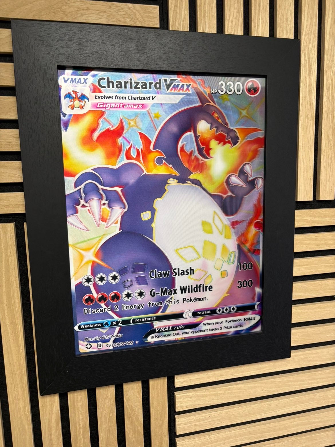 Charizard 3D Lenticular Poster Framed 30x40cm