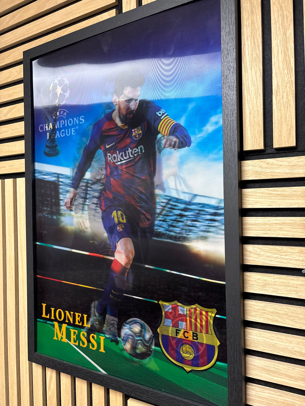 Lionel Messi 3D Lenticular Poster Framed 40x60cm