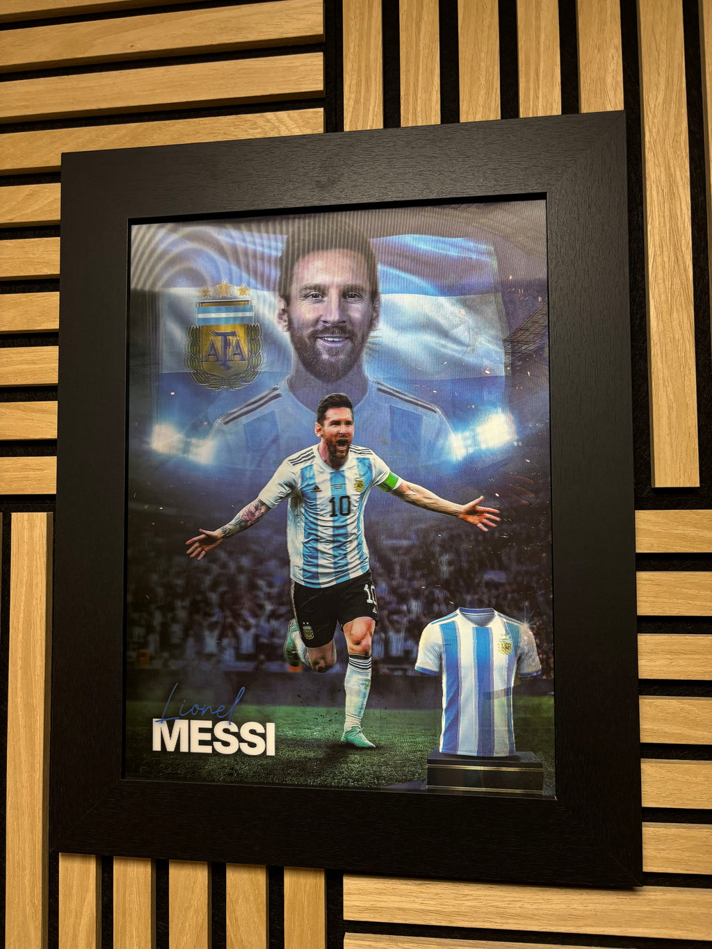 Lionel Messi 3D Lenticular Poster Framed 30x40cm