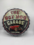 Hot Rod Garage 35cm Decorative Bottle Cap