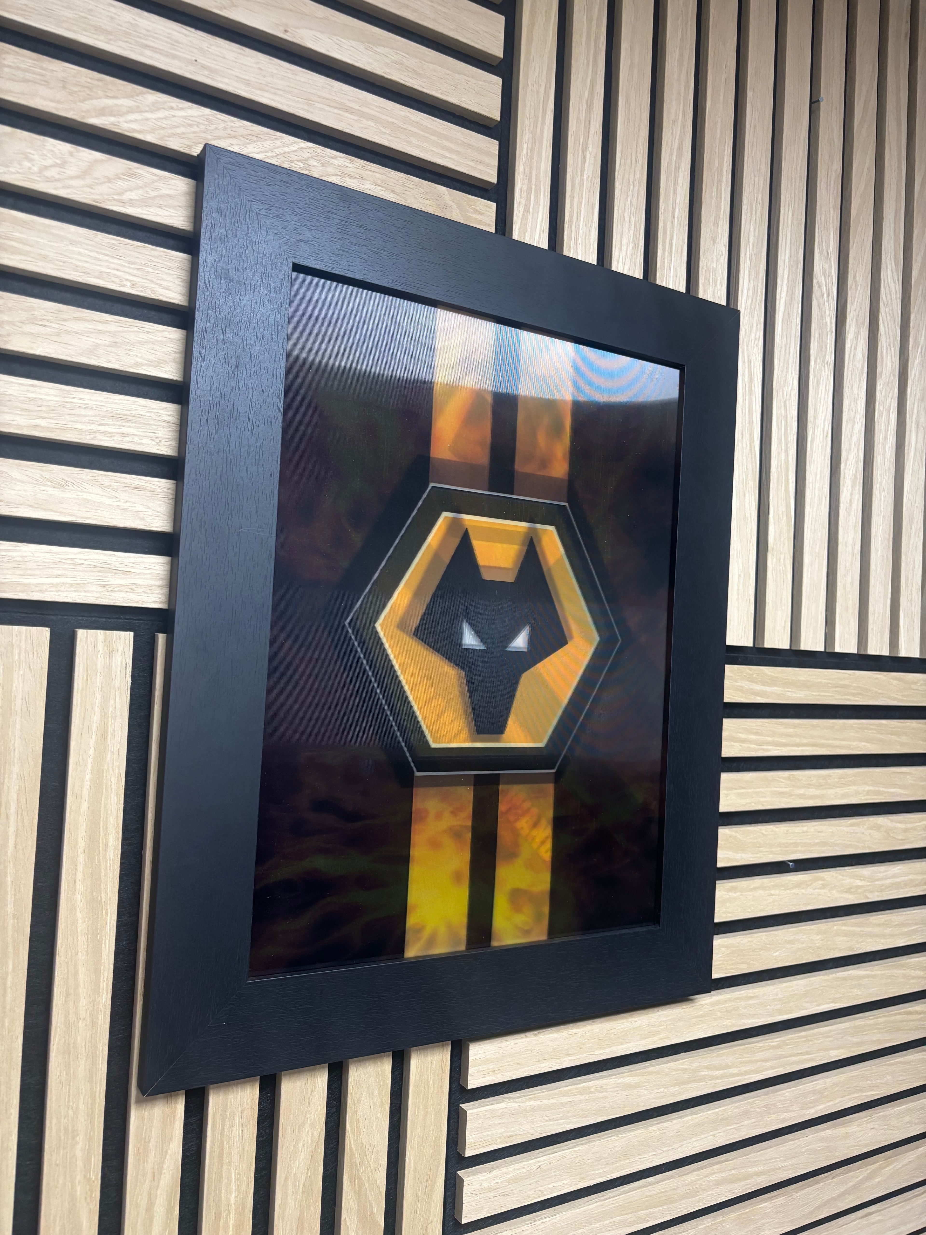 Wolverhampton Wanderers 3D Lenticular Poster Framed 30x40cm