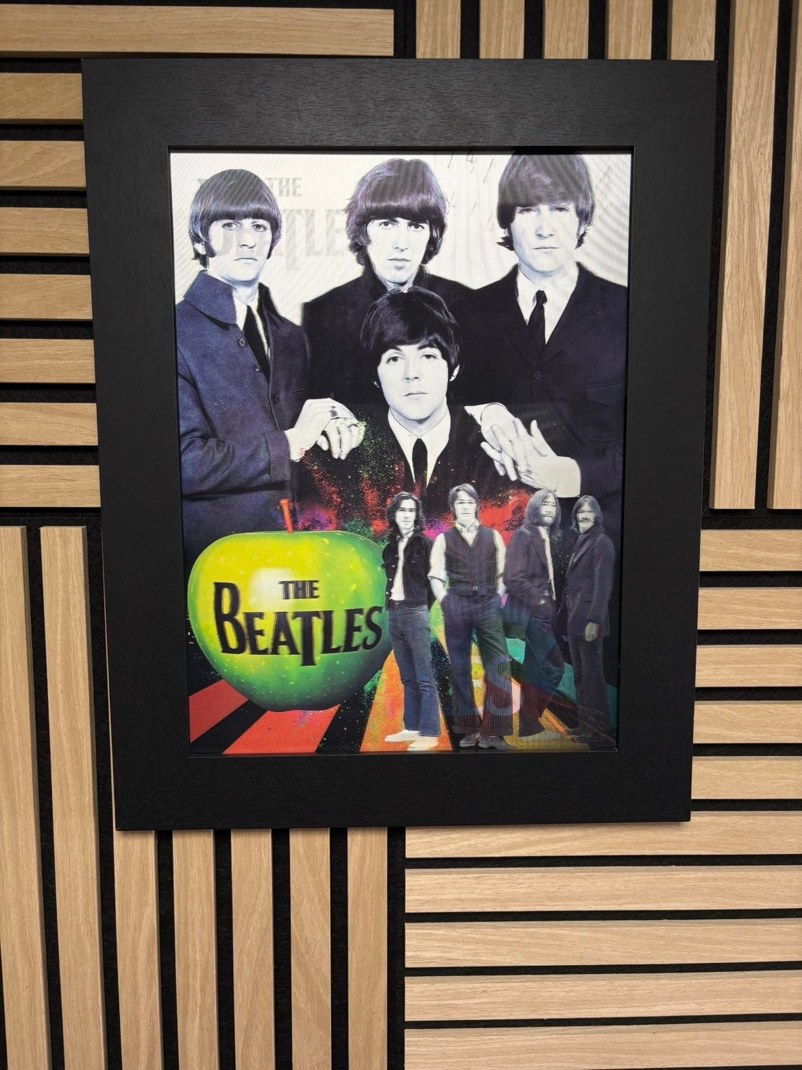 The Beatles 3D Lenticular Poster Framed 30x40cm