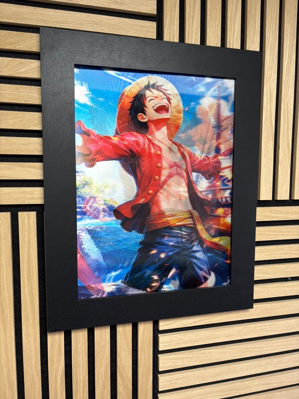 One Piece 3D Lenticular Poster Framed 30x40cm