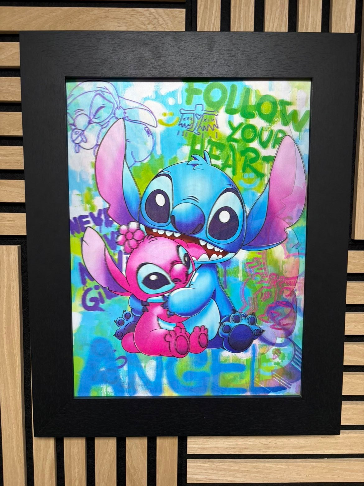 Lilo & Stitch 3D Lenticular Poster Framed 30x40cm