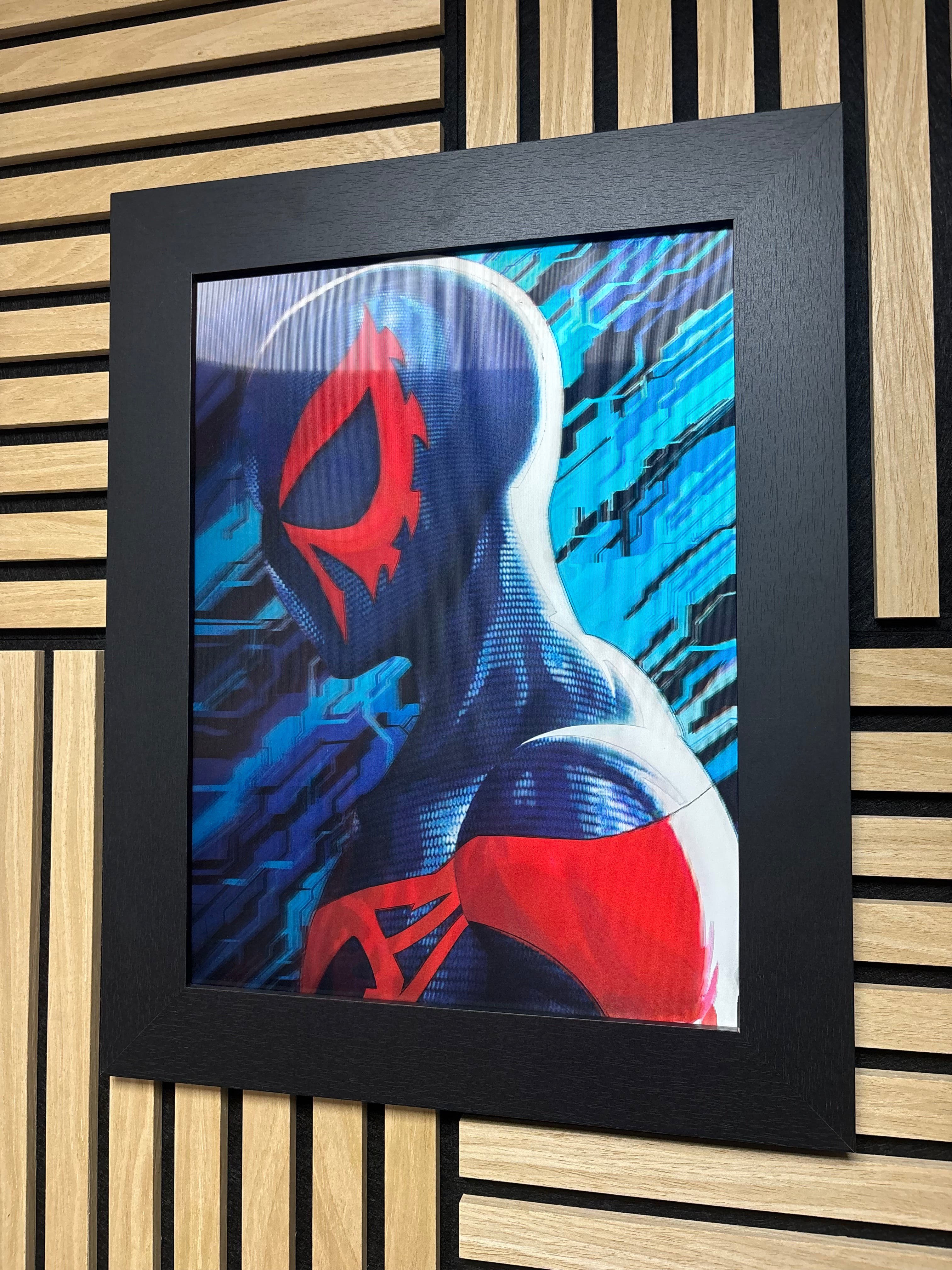 Spiderman/Spiderwoman 3D Lenticular Poster Framed 30x40cm
