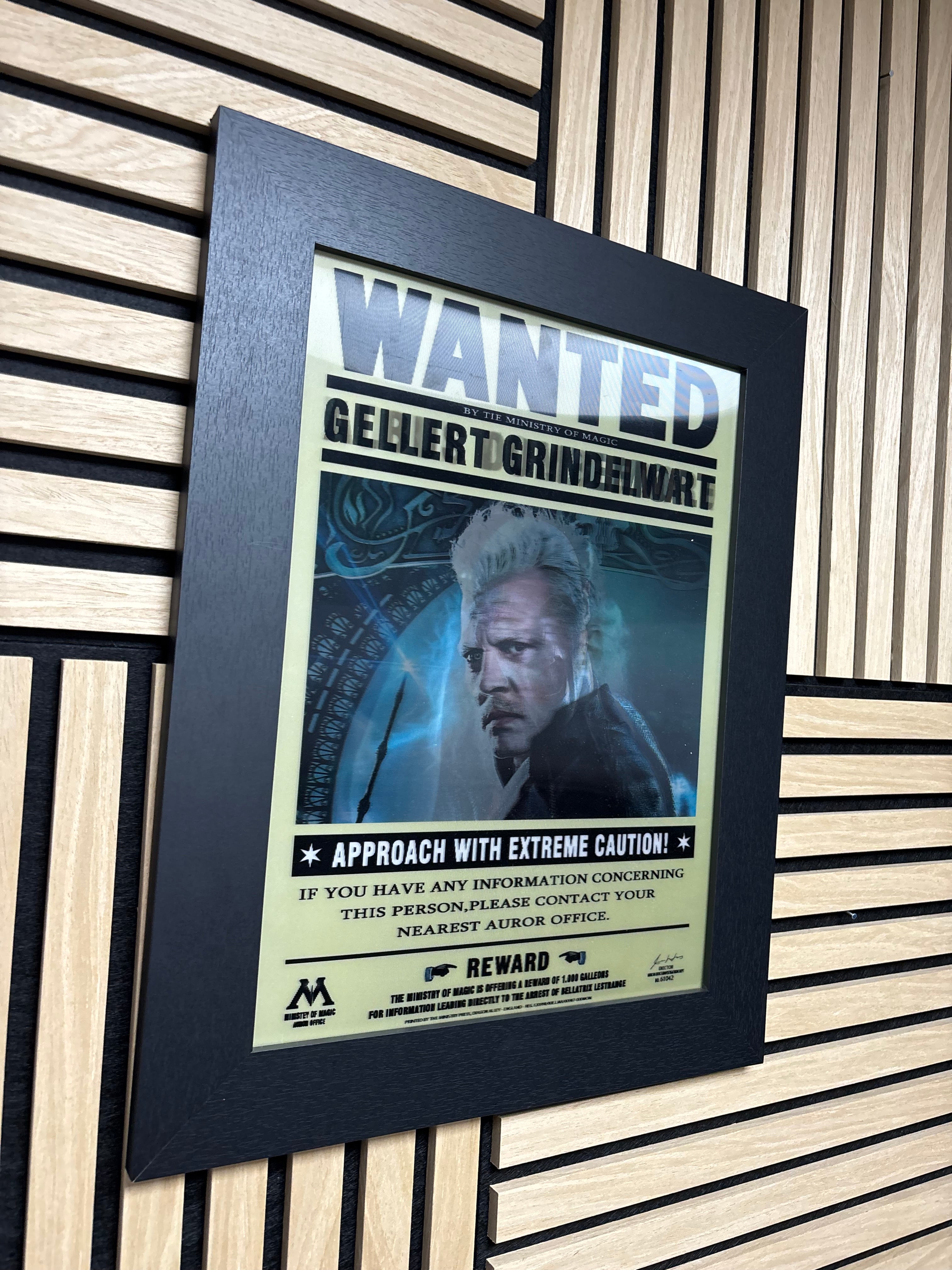 Wanted Harry Potter 3D Lenticular Poster Framed 30x40cm