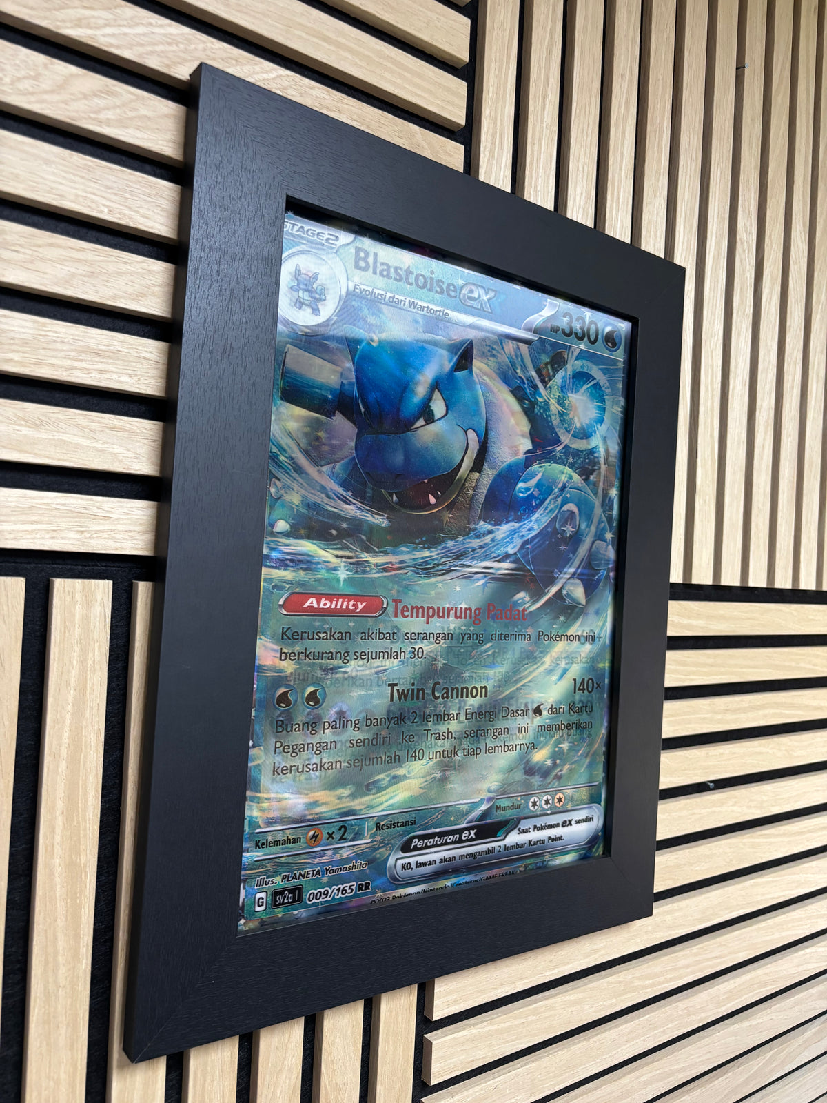 Charizard Venosaur Blastoise 3D Lenticular Poster Framed 30x40cm