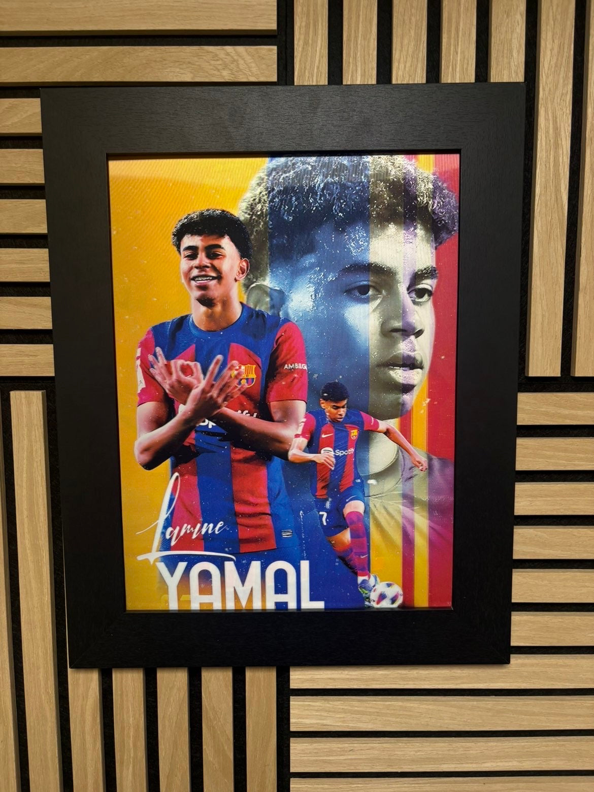 Lamine Yamal 3D Lenticular Poster Framed 30x40cm