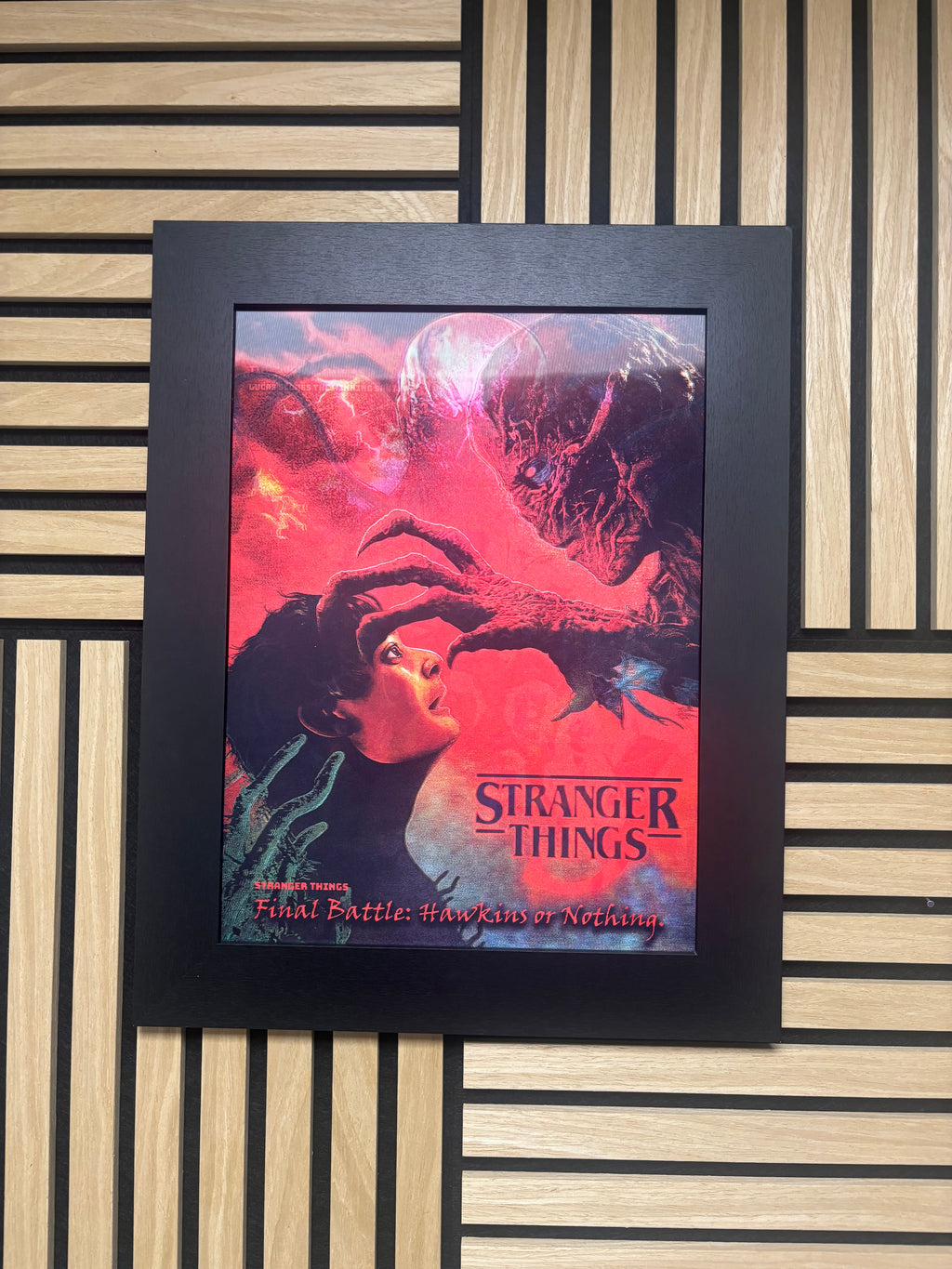 Stranger Things 3D Lenticular Poster Framed 30x40cm