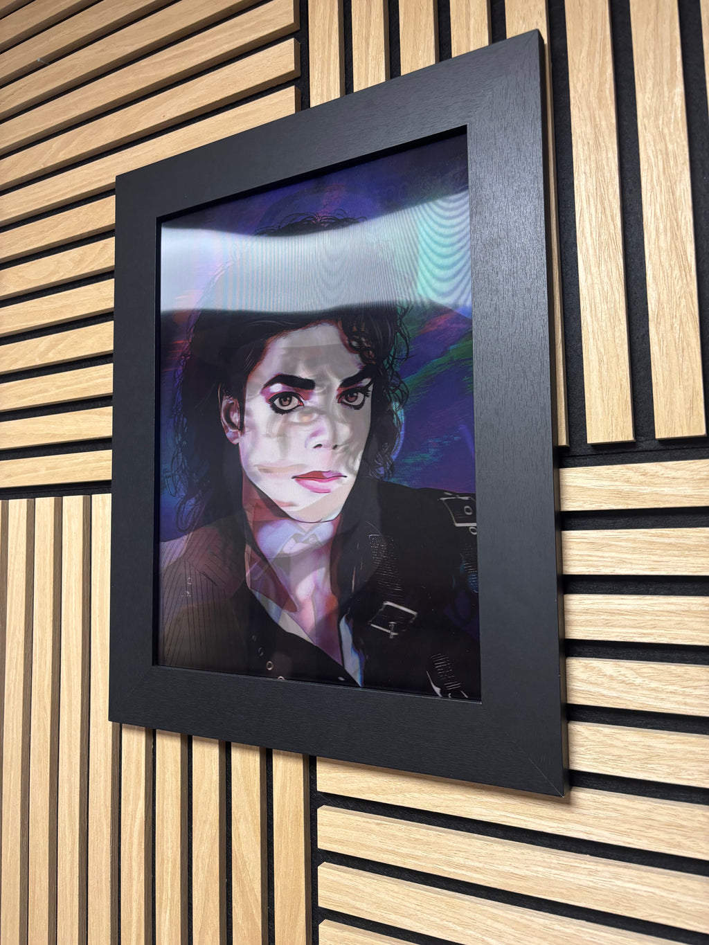 ￼ Michael Jackson 3D Lenticular Poster Framed 30x40cm