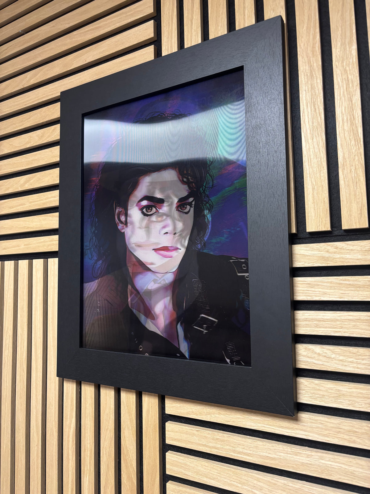 ￼ Michael Jackson 3D Lenticular Poster Framed 30x40cm