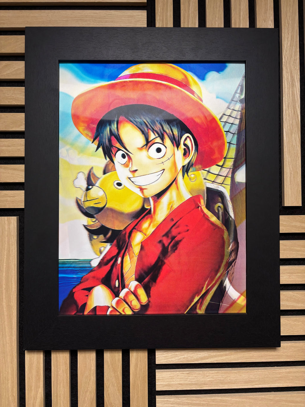 One Piece 3D Lenticular Poster Framed 30x40cm
