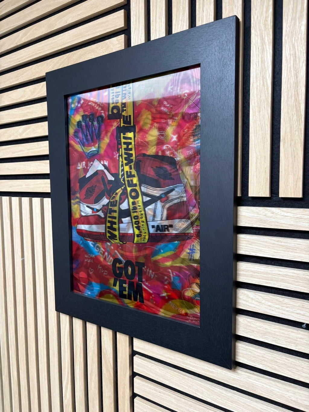 Nike Trainers 3D Lenticular Poster Framed 30x40cm