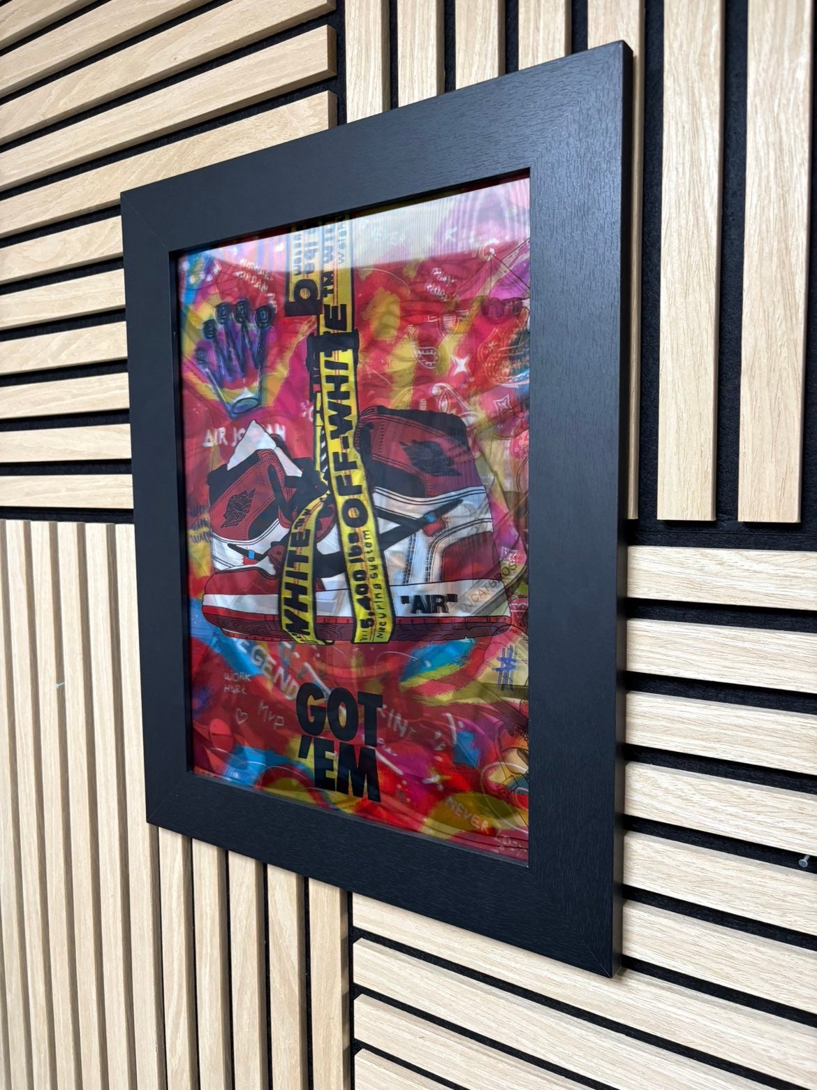 Nike Trainers 3D Lenticular Poster Framed 30x40cm