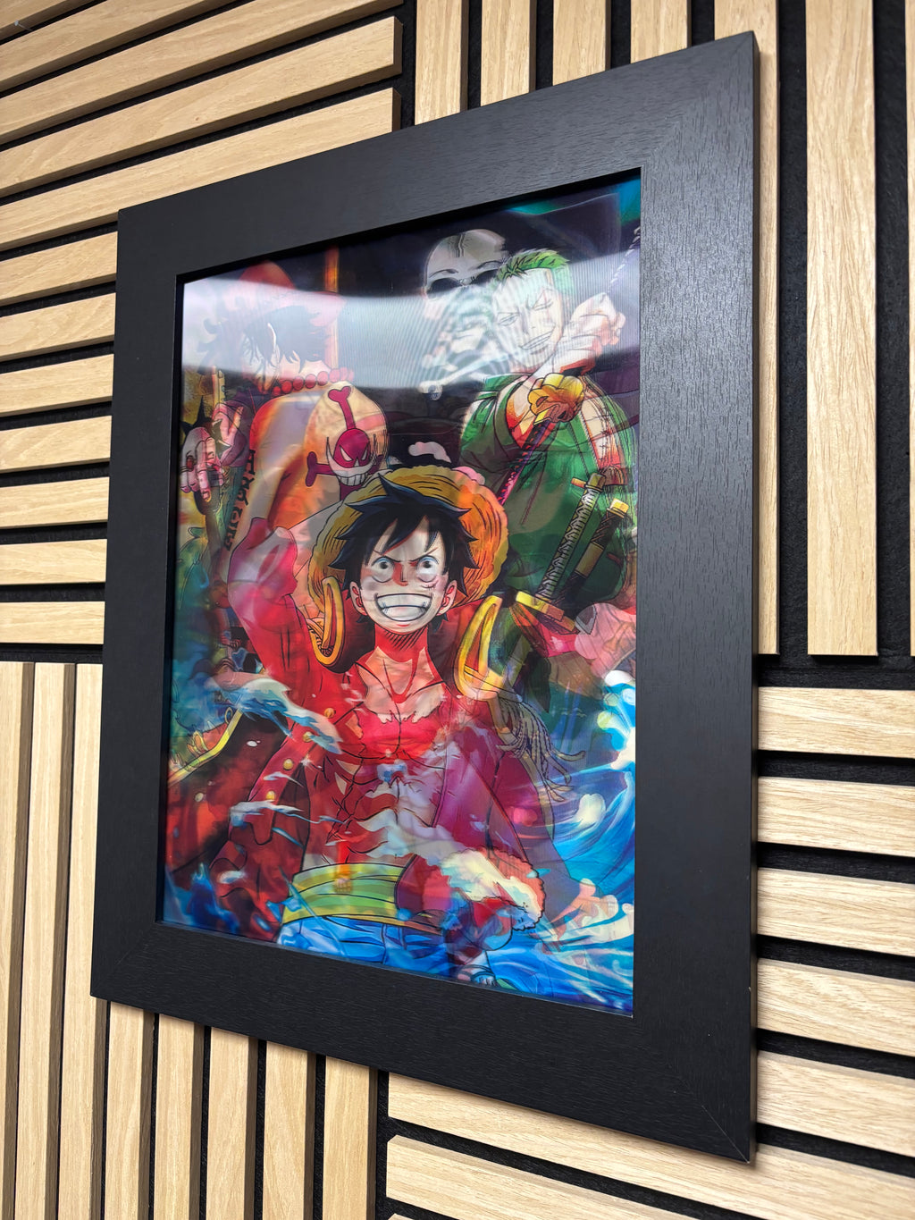 One Piece 3D Lenticular Poster Framed 30x40cm
