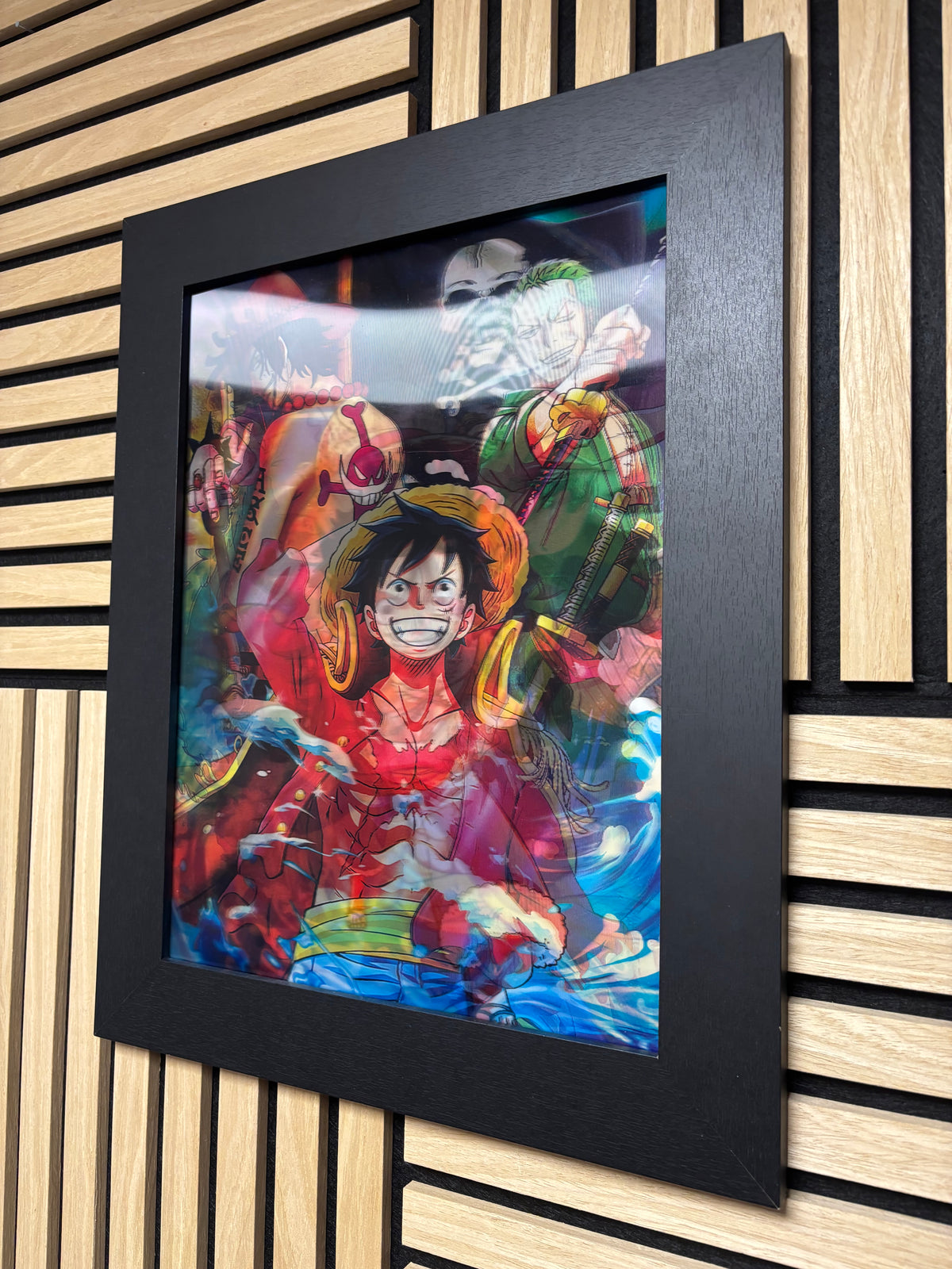 One Piece 3D Lenticular Poster Framed 30x40cm