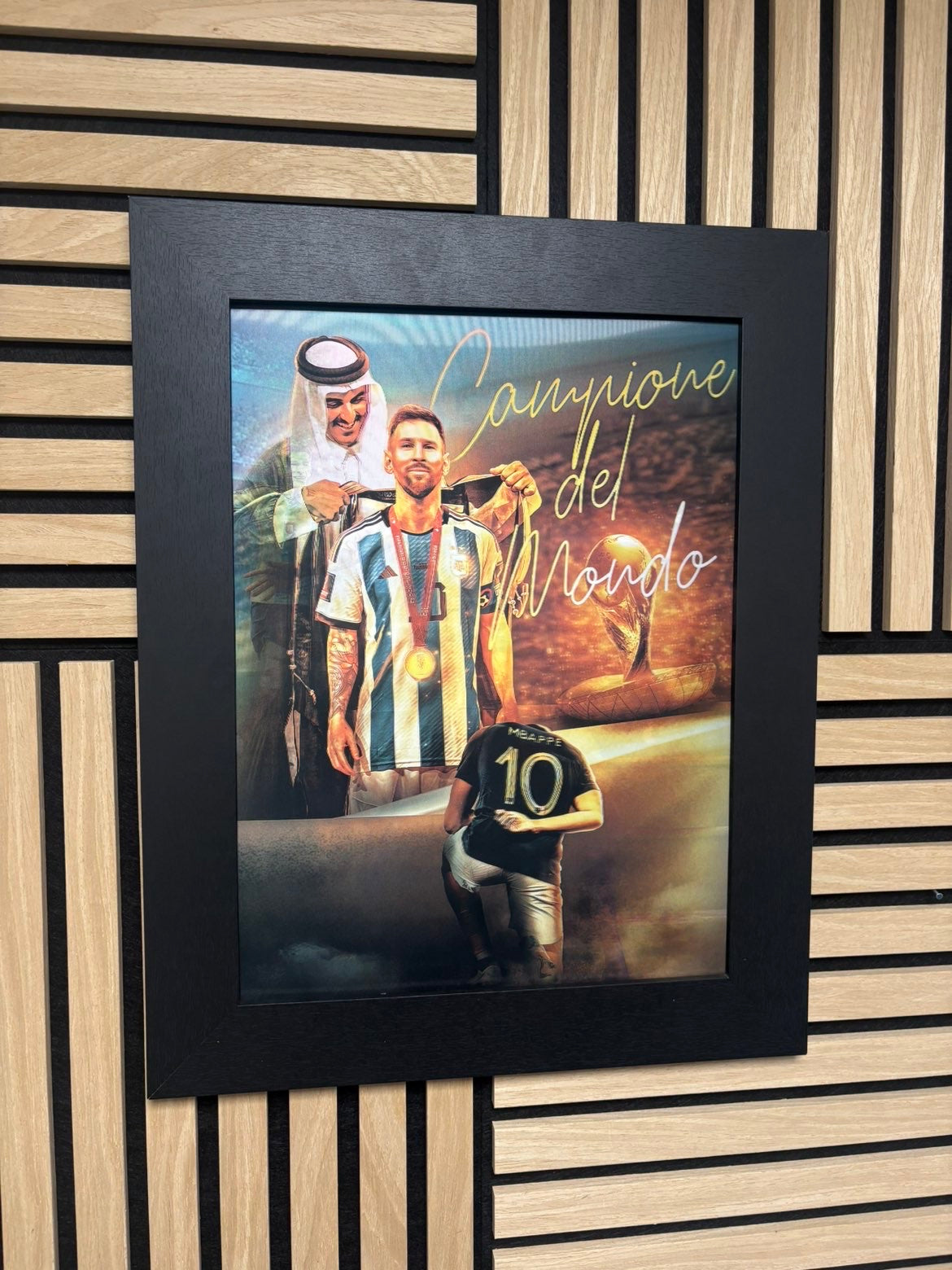 Messi World Cup 3D Lenticular Poster Framed 30x40cm