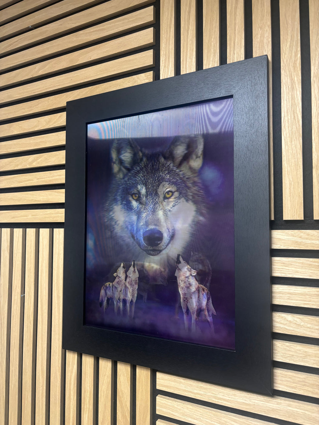 Wolf 3D Lenticular Poster Framed 30x40cm
