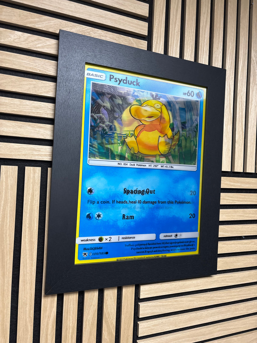 Psyduck 3D Lenticular Poster Framed 30x40cm