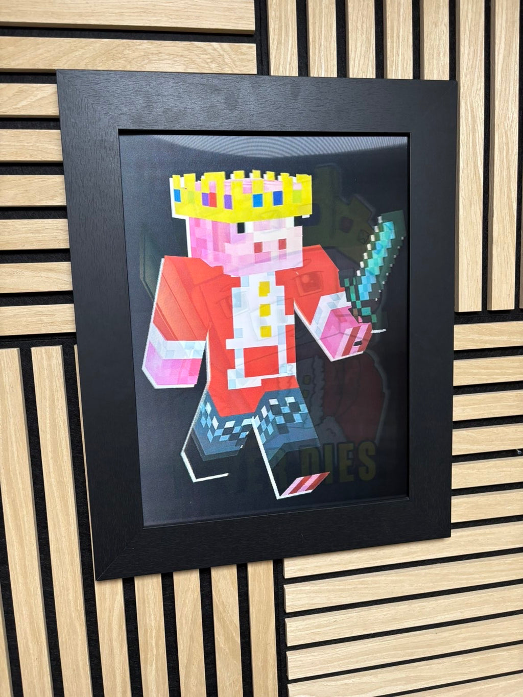 Minecraft 3D Lenticular Poster Framed 30x40cm