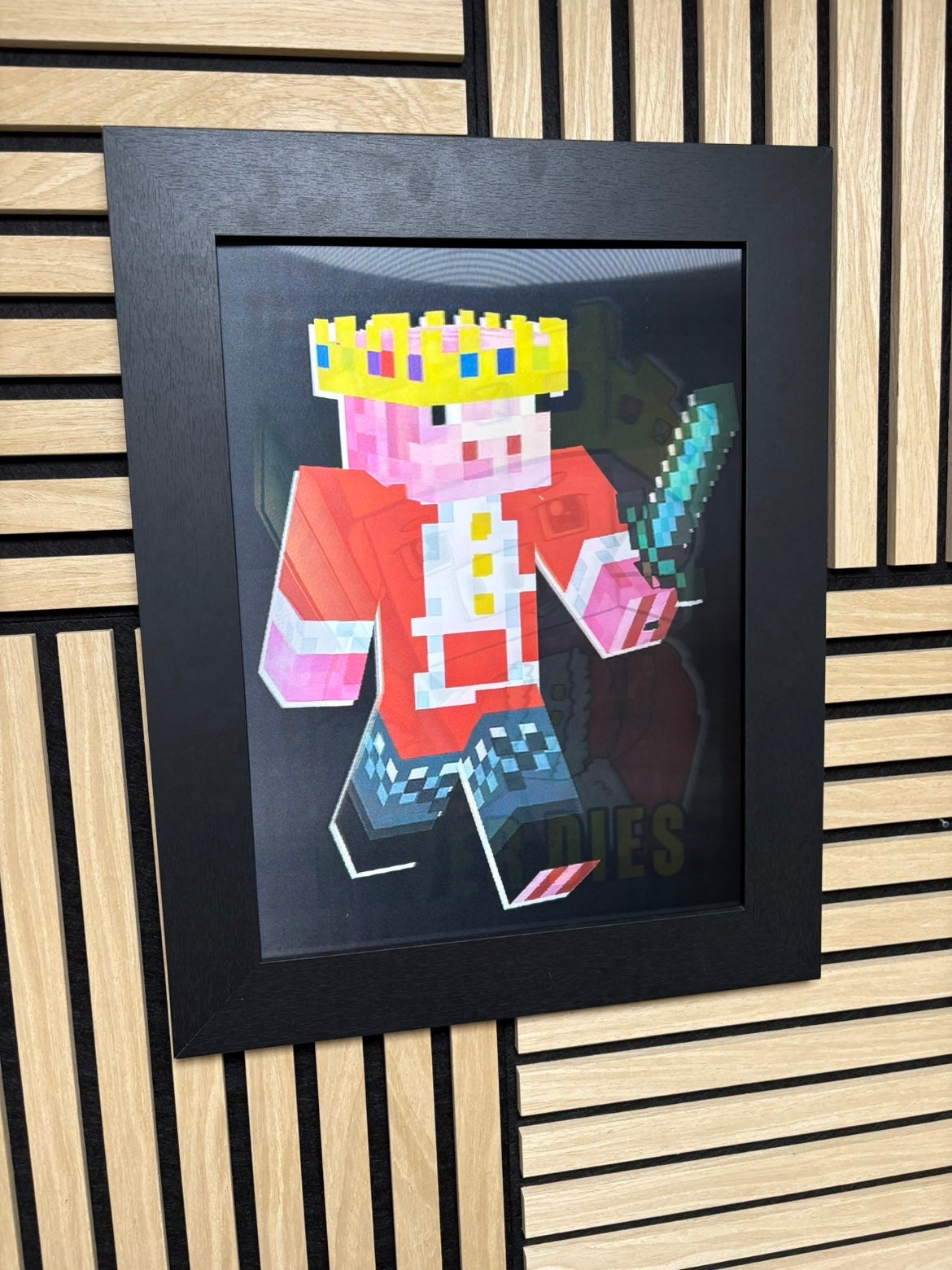 Minecraft 3D Lenticular Poster Framed 30x40cm