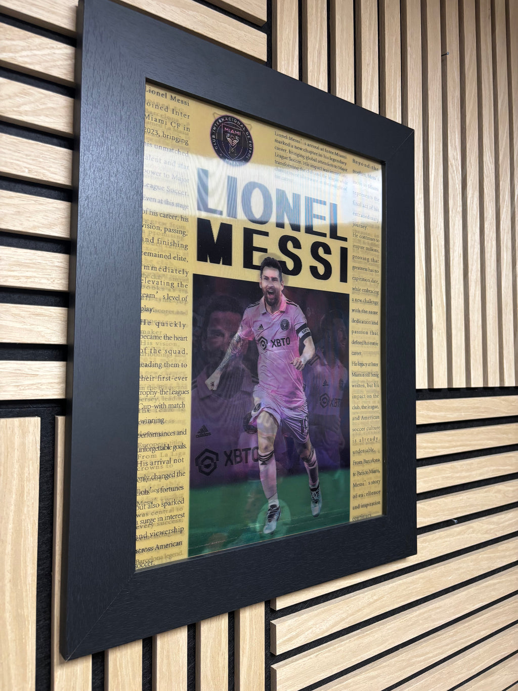 Lionel Messi 3D Lenticular Poster Framed 30x40cm
