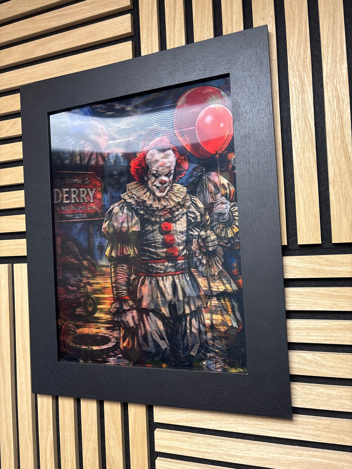 Clown 3D Lenticular Poster Framed 30x40cm