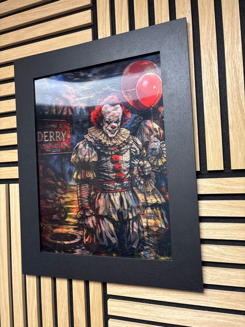Clown 3D Lenticular Poster Framed 30x40cm